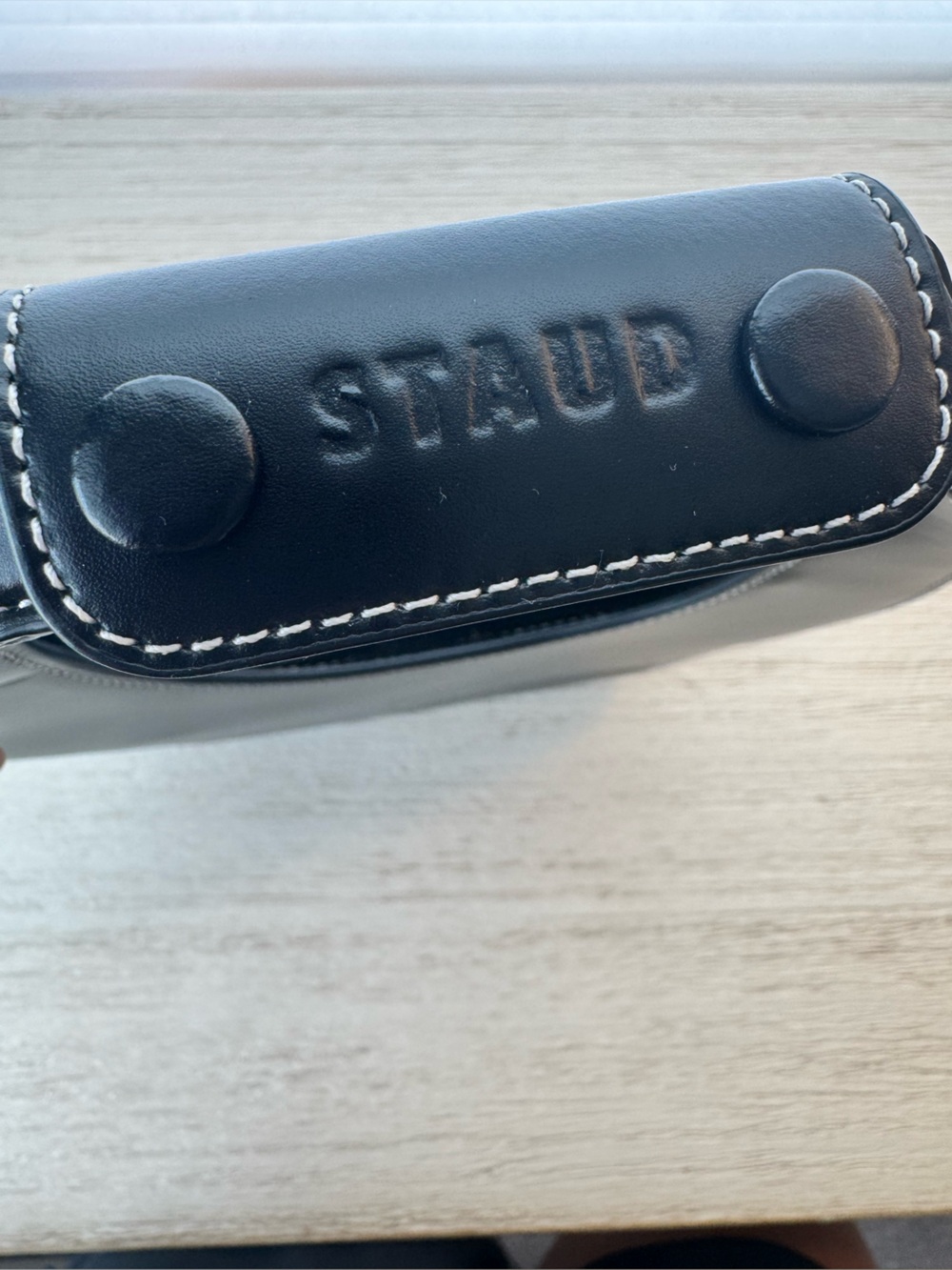 Staud Black Leather Mini Moon Bag - Picture 8 of 9